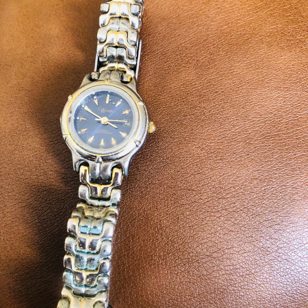 Silver And Gold Watch With Blue Dial Silver And Gold Watch With Blue Dial